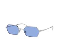 Ray - Ban Unisex RB3728 YEVI 003/80 Gafas de sol Metal Plata Azul Geométrico Normal