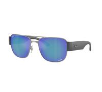 Ray - Ban Unisex RB3756CH 004/4L Gafas de sol Metal Gris Gris Cuadrada Polarizado Espejo