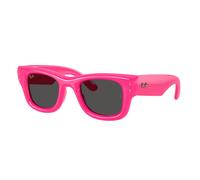 Ray - Ban Unisex RB4940 WAYFARER PUFFER 683287 Gafas de sol Nylon Rosa Negro Cuadrada Normal