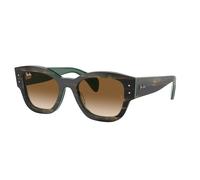Ray - Ban Unisex RB7681S JORGE 140251 Gafas de sol Acetato Verde Marrón Cuadrada Normal Sombreado