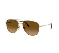 Ray - Ban Unisex RB8097 WILLIAM TITANIUM 9265M2 Gafas de sol Titanio Oro Marrón Cuadrada Polarizado