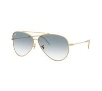 Ray-Ban Aviator Reverse Gafas De Sol Oro Arista Montura Azul Lentes 59-11