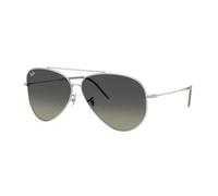 Ray-Ban Aviator Reverse Gafas De Sol Plateado Montura Gris Lentes 59-11