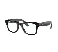 Ray-Ban Unisex RW4006 Ray-Ban | Meta Wayfarer - Color del Marco: Negro, Color de la Lente: Transparente
