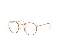 Ray - Ban Unisex RX3447V ROUND METAL 3106 Monturas ópticas Metal Rojo Redonda