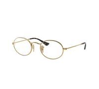 Ray - Ban Unisex RX3547V OVAL 2500 Monturas ópticas Metal Oro Transparente Redonda Normal