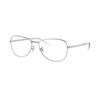 Ray - Ban Unisex RX3733V 2501 Monturas ópticas Metal Plata Transparente Piloto Normal