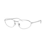 Ray - Ban Unisex RX3734V 2501 Monturas ópticas Metal Plata Transparente Geométrico Normal