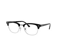 Ray - Ban Unisex RX5154 CLUBMASTER 2000 Monturas ópticas Acetato Negro Transparente Cuadrada Normal
