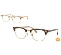 Ray - Ban Unisex RX5154 CLUBMASTER 8294 Monturas ópticas Acetato Marrón Transparente Cuadrada Normal
