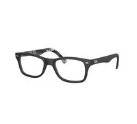 Ray - Ban Unisex RX5228 5405 Monturas ópticas Acetato Negro Transparente Cuadrada Normal