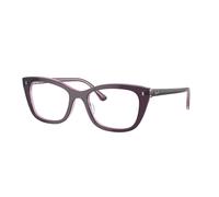 Ray - Ban Unisex RX5433 8364 Monturas ópticas Acetato Violeta Transparente Pillow Normal