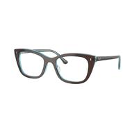 Ray - Ban Unisex RX5433 8366 Monturas ópticas Acetato Marrón Transparente Pillow Normal
