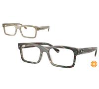 Ray - Ban Unisex RX5435 8381 Monturas ópticas Acetato Gris Transparente Cuadrada Normal