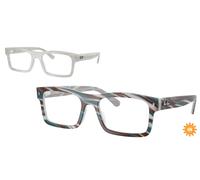 Ray - Ban Unisex RX5435 8382 Monturas ópticas Acetato Azul Transparente Cuadrada Normal