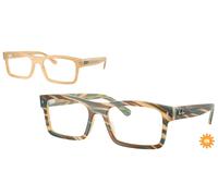 Ray - Ban Unisex RX5435 8383 Monturas ópticas Acetato Marrón Transparente Cuadrada Normal