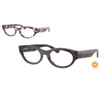 Ray - Ban Unisex RX5447 8461 Monturas ópticas Acetato Tortuga Transparente Redonda Normal