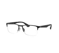 Ray - Ban Unisex RX6335 2503 Monturas ópticas Metal Negro Transparente Cuadrada Normal