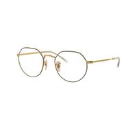 Ray - Ban Unisex RX6465 JACK 2890 Monturas ópticas Metal Oro Transparente Geométrico Normal