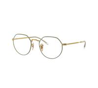Ray - Ban Unisex RX6465 JACK 3136 Monturas ópticas Metal Verde Transparente Geométrico Normal