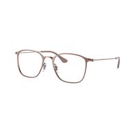 Ray - Ban Unisex RX6466 2973 Monturas ópticas Metal Marrón Transparente Cuadrada Normal