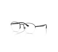 Ray - Ban Unisex RX6487 2509 Monturas ópticas Metal Negro Transparente Cuadrada Normal