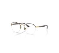 Ray - Ban Unisex RX6487 2905 Monturas ópticas Metal Marrón Transparente Cuadrada Normal