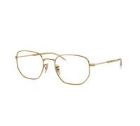 Ray - Ban Unisex RX6496 2500 Monturas ópticas Metal Oro Transparente Geométrico Normal