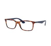 Ray - Ban Unisex RX7047 5574 Monturas ópticas Inyectado Tortuga Transparente Cuadrada Normal