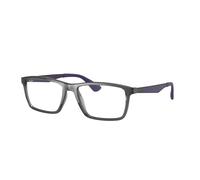 Ray - Ban Unisex RX7056 5814 Monturas ópticas Inyectado Gris Transparente Cuadrada Normal