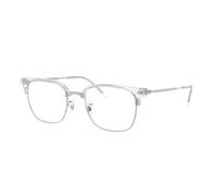 Ray - Ban Unisex RX7216 NEW CLUBMASTER 2001 Monturas ópticas Acetato Transparente Transparente Cuadrada Normal