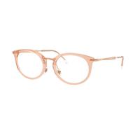 Ray - Ban Unisex RX7255 8124 Monturas ópticas Nylon Marrón Transparente Redonda Normal