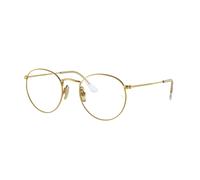 Ray - Ban Unisex RX8247V ROUND 1225 Monturas ópticas Titanio Oro Transparente Cuadrada Normal