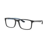 Ray - Ban Unisex RX8908 5196 Monturas ópticas Nylon Negro Transparente Cuadrada Normal