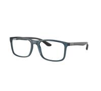 Ray - Ban Unisex RX8908 5719 Monturas ópticas Nylon Azul Transparente Cuadrada Normal