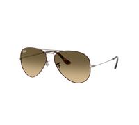 Ray-Ban Aviator Large Metal Gafas De Sol Gunmetal Montura Marrón Lentes 62-14