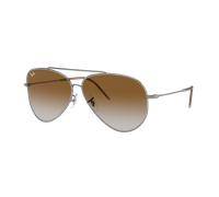 Ray-Ban Unisex Sunglass Aviator Reverse - Color del Marco: Gunmetal, Color de la Lente: Marrón
