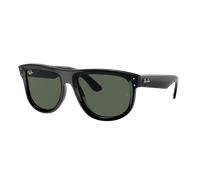 Ray-Ban Unisex Sunglass Boyfriend Reverse - Color del Marco: Negro, Color de la Lente: G-15 verde