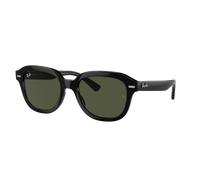 Ray-Ban Unisex Sunglass Erik - Color del Marco: Negro, Color de la Lente: Verde