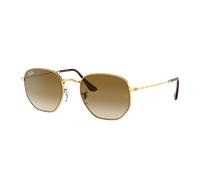 Ray - Ban Unisex Ray - Ban RB3548 HEXAGONAL 001/51 Gafas de sol Metal Oro Marrón Geométrico Normal Sombreado