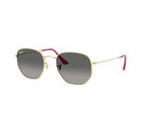 Ray-Ban Unisex Sunglass Hexagonal Flat Lenses - Color del Marco: Oro Arista, Color de la Lente: Gris Degradado