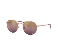 Ray-Ban Unisex Sunglass Jack Polarized+ Lenses - Color del Marco: Rose Gold, Color de la Lente: Polarizadas+ en Dorado/Rojo