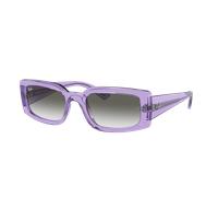 Ray-Ban Unisex Sunglass Kiliane Bio-Based - Color del Marco: Violeta Transparente, Color de la Lente: Gris Claro