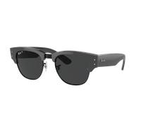 Ray-Ban Unisex Sunglass Mega Clubmaster - Color del Marco: Gris sobre negro, Color de la Lente: Negro polarizado