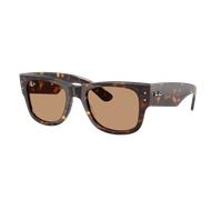 Ray-Ban Unisex Sunglass Mega Wayfarer Summer Capsule - Color del Marco: Habana, Color de la Lente: Marrón
