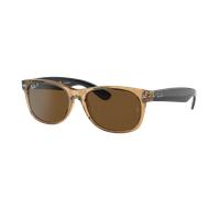 Ray-Ban Unisex Sunglass New Wayfarer Bicolor - Color del Marco: Miel, Color de la Lente: Polarizadas Marron