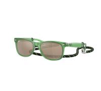 Ray-Ban Unisex Sunglass New Wayfarer Kids - Color del Marco: Verde Ópalo, Color de la Lente: Dorado oscuro