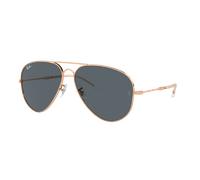 Ray-Ban Unisex Sunglass Old Aviator - Color del Marco: Rose Gold, Color de la Lente: Azul