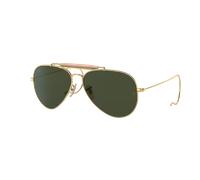 Ray-Ban Unisex Sunglass Outdoorsman | Aviation Collection - Color del Marco: Oro Arista, Color de la Lente: G-15 verde