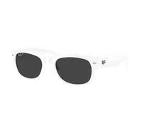 Ray-Ban Unisex Sunglass RB0832S Mega Wayfarer II - Color del Marco: Blanco, Color de la Lente: Negro polarizado